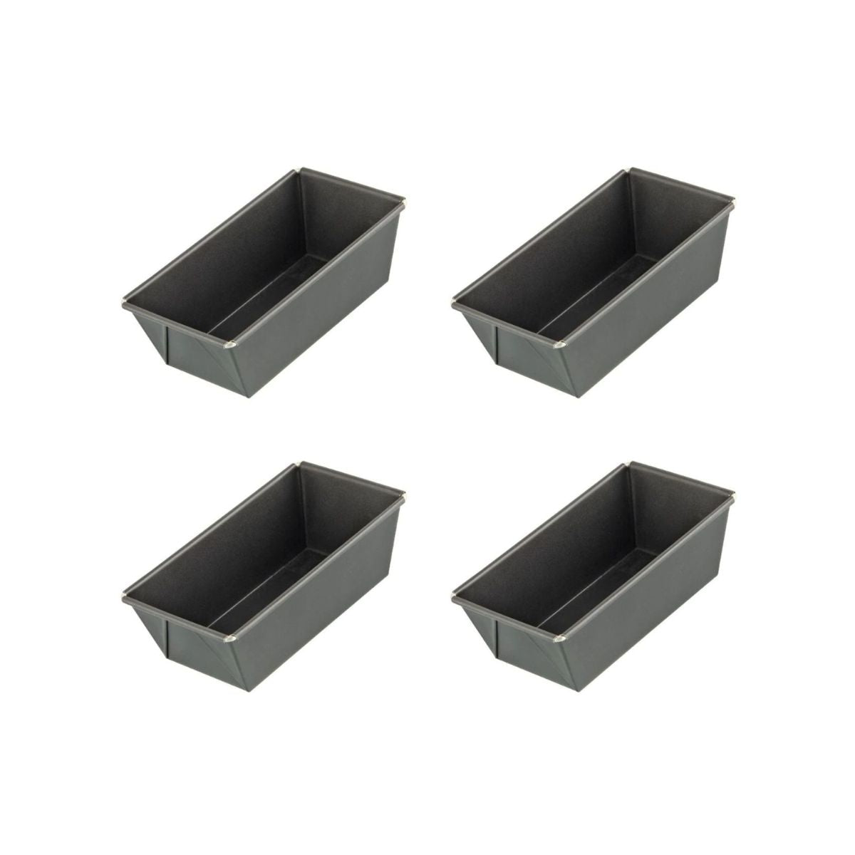 Zenker - Lot De 4 Mini Moules À Cakes 15 Cm Zenker Special Mini - Noir