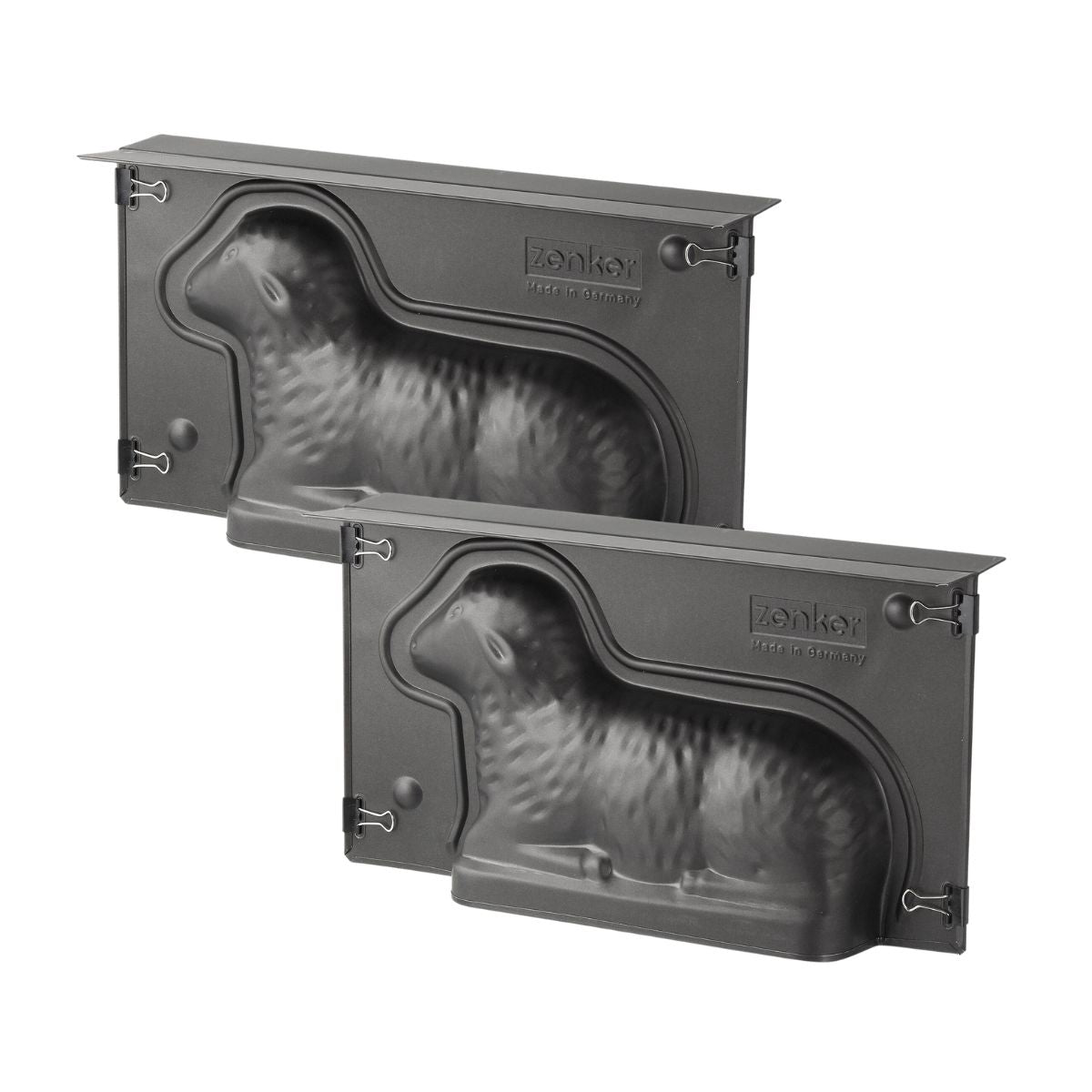 Zenker - Lot De 2 Moules À Gâteaux 3D En Forme D'Agneau Pascal 900 Ml Zenker Special Season - Noir