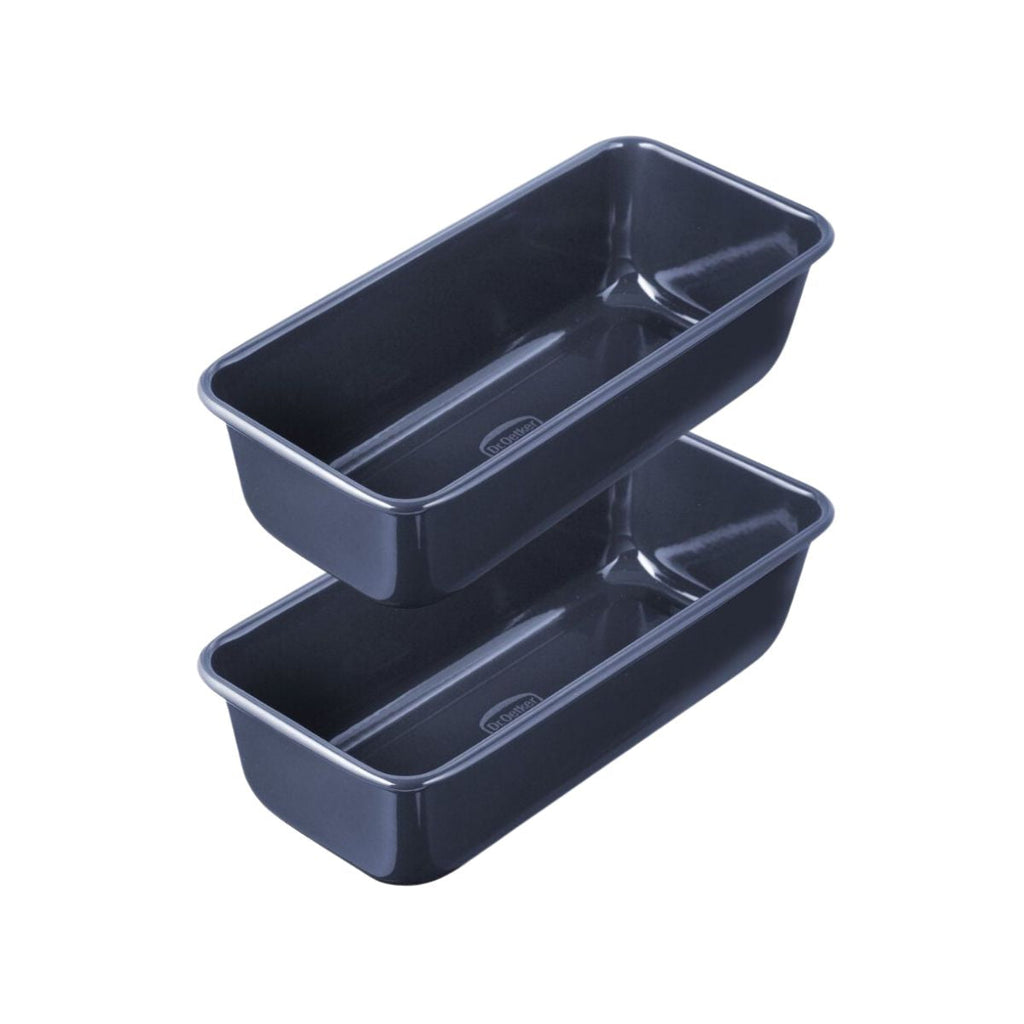 Dr Oetker - Lot De 2 Moules À Cake Coins Arrondis 25 Cm Dr. Oetker Back Liebe - Bleu
