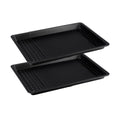 Zenker - Lot De 2 Plaques À Pizza Rectangulaires Perforées Extensibles 37 À 52 X 33 Cm Zenker Black Metallic - Noir
