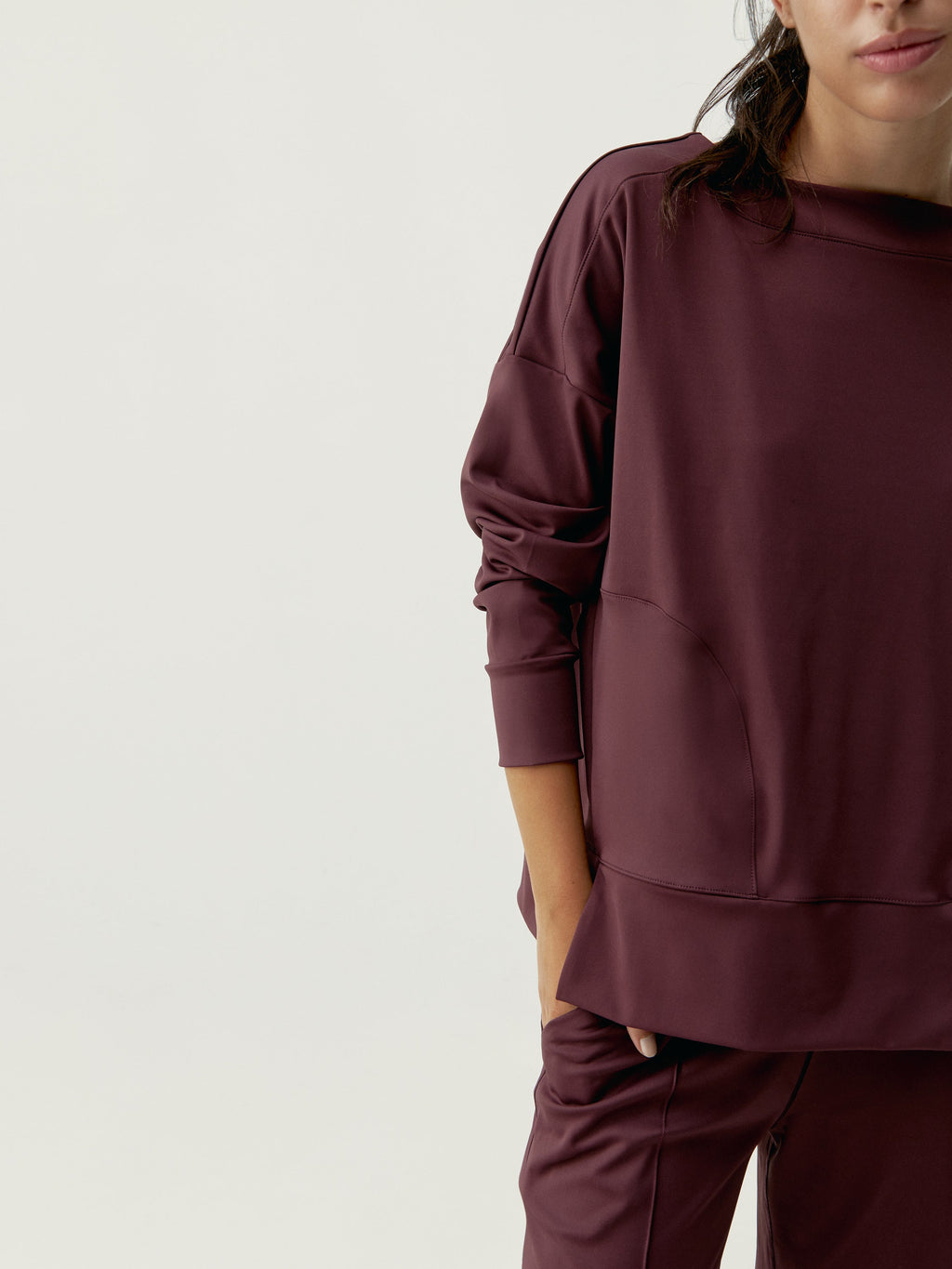 Sweatshirt Malik - Cerise Noire - Femme