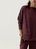 Sweatshirt Malik - Cerise Noire - Femme