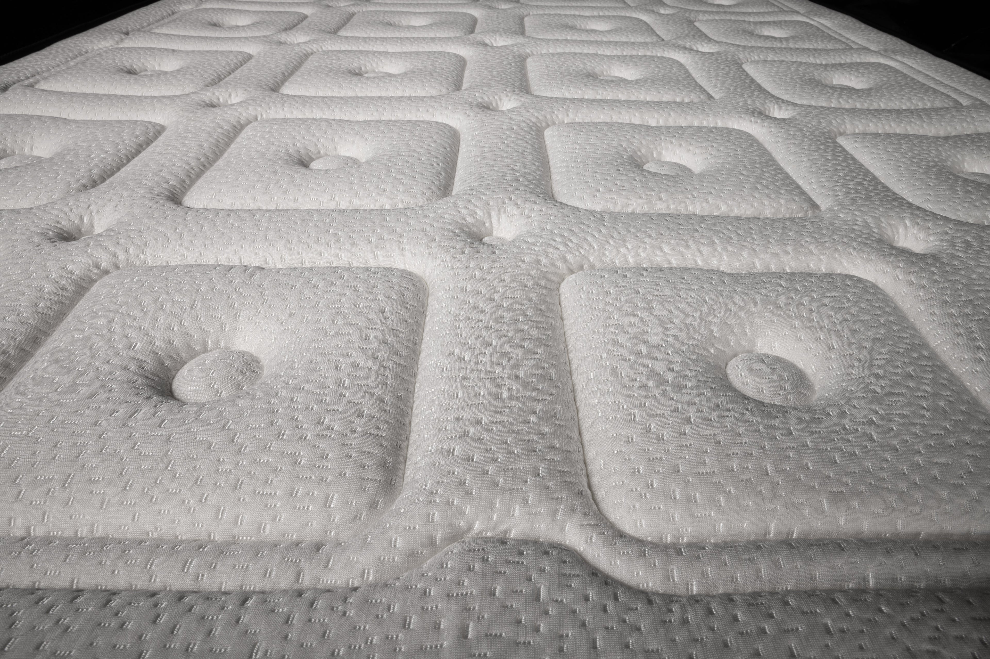Chinon - Ensemble Matelas + Sommier - Blanc/Gris