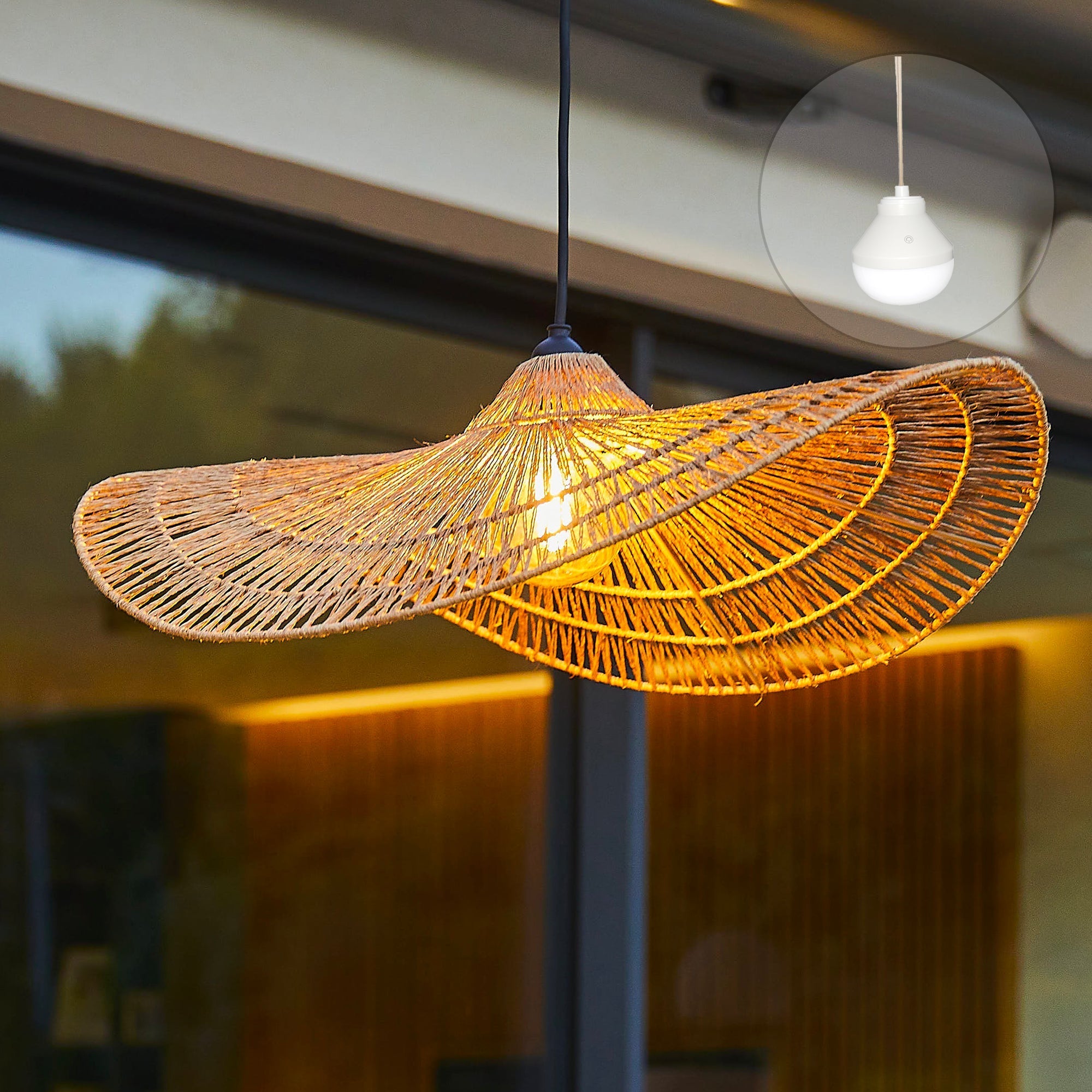 Marbella - Suspension Sans Fil - Jute - Beige