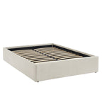 Marcy - Lit Coffre - Tissu Chenille Beige