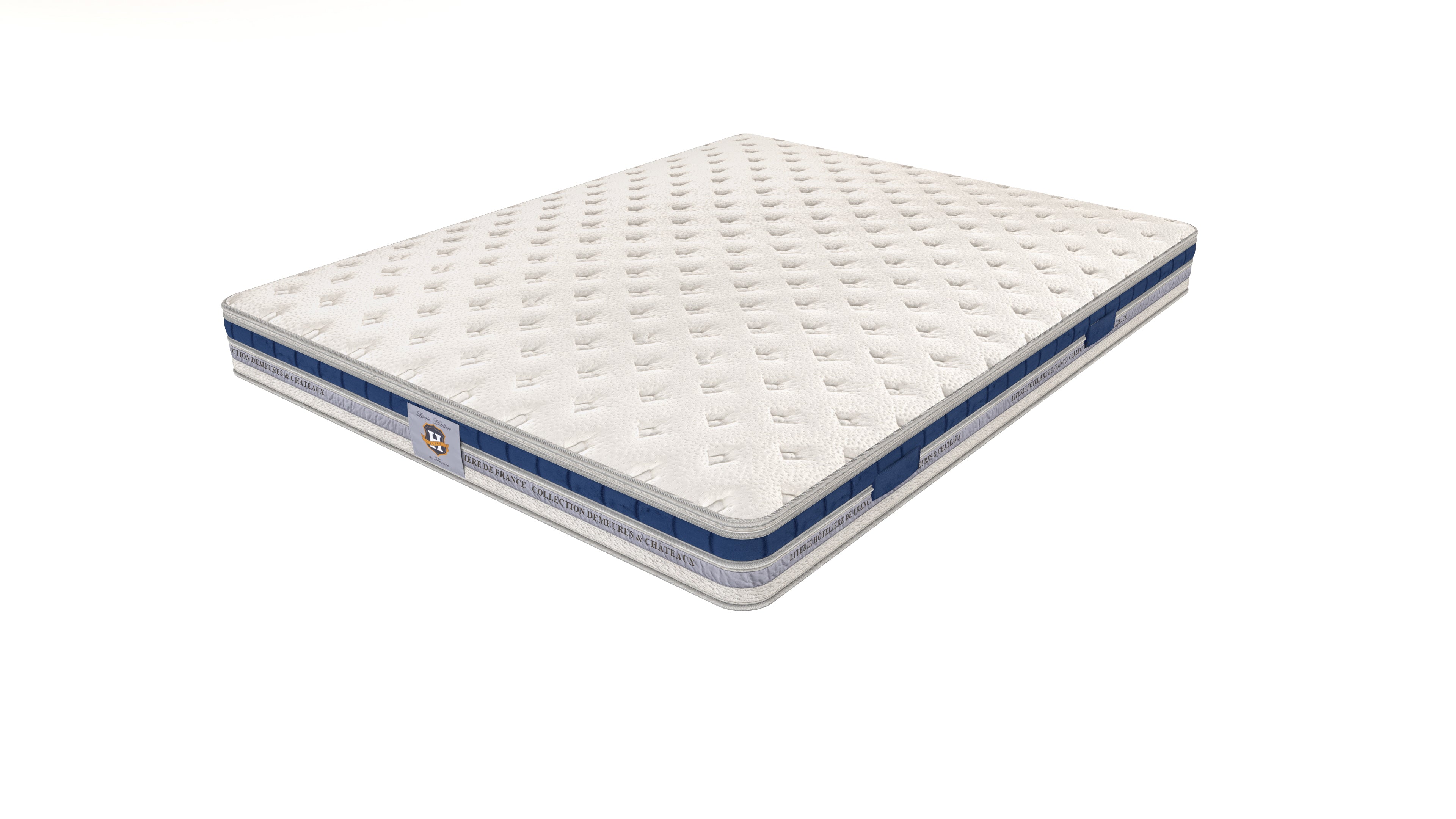 Villandry - Ensemble Matelas + Sommier - Blanc/Gris