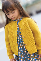 Cardigan - Bernard En Tricot Torsadé Jaune