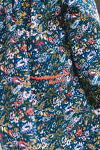 Robe - Dada Marine Fleuri En Velours