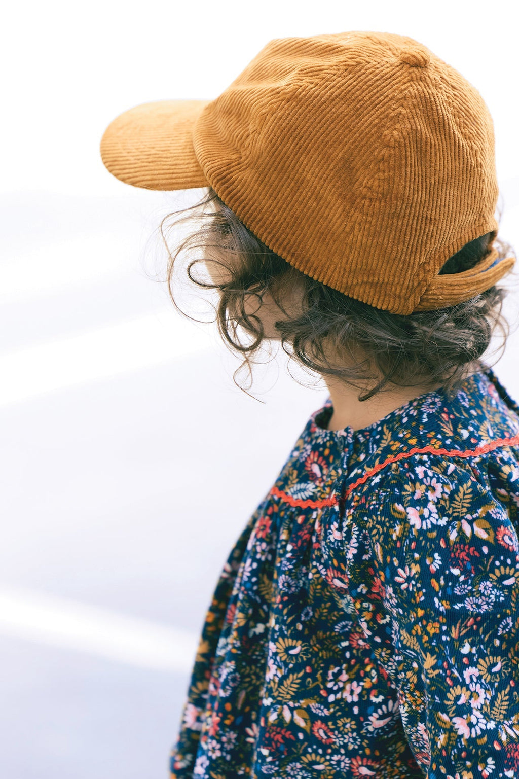 Robe - Dada Marine Fleuri En Velours