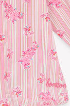 Blouse - Reina Rose Clair Rayé Fleuri
