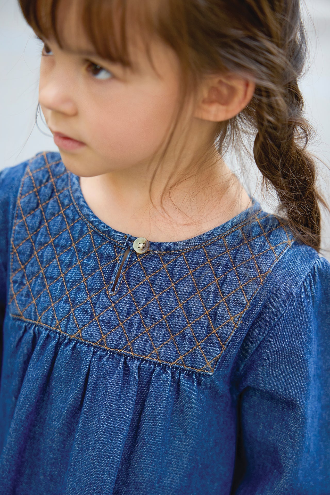 Robe - Dragée Chambray Bleu Matelassé