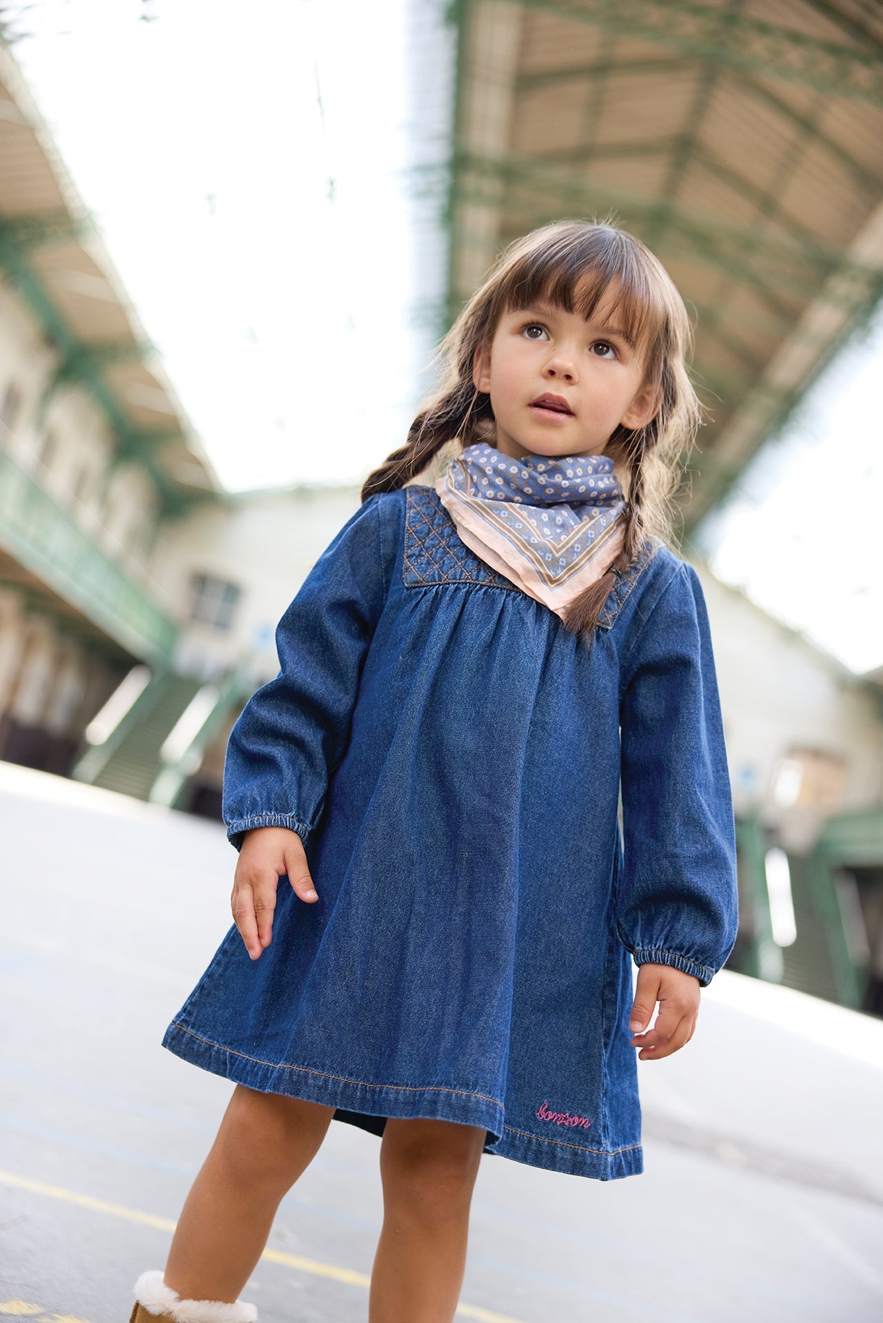 Robe - Dragée Chambray Bleu Matelassé