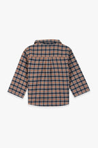 Surchemise -Pan Carreaux Gris Et Orange