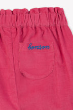 Pantalon - Biscotte En Velours Rose
