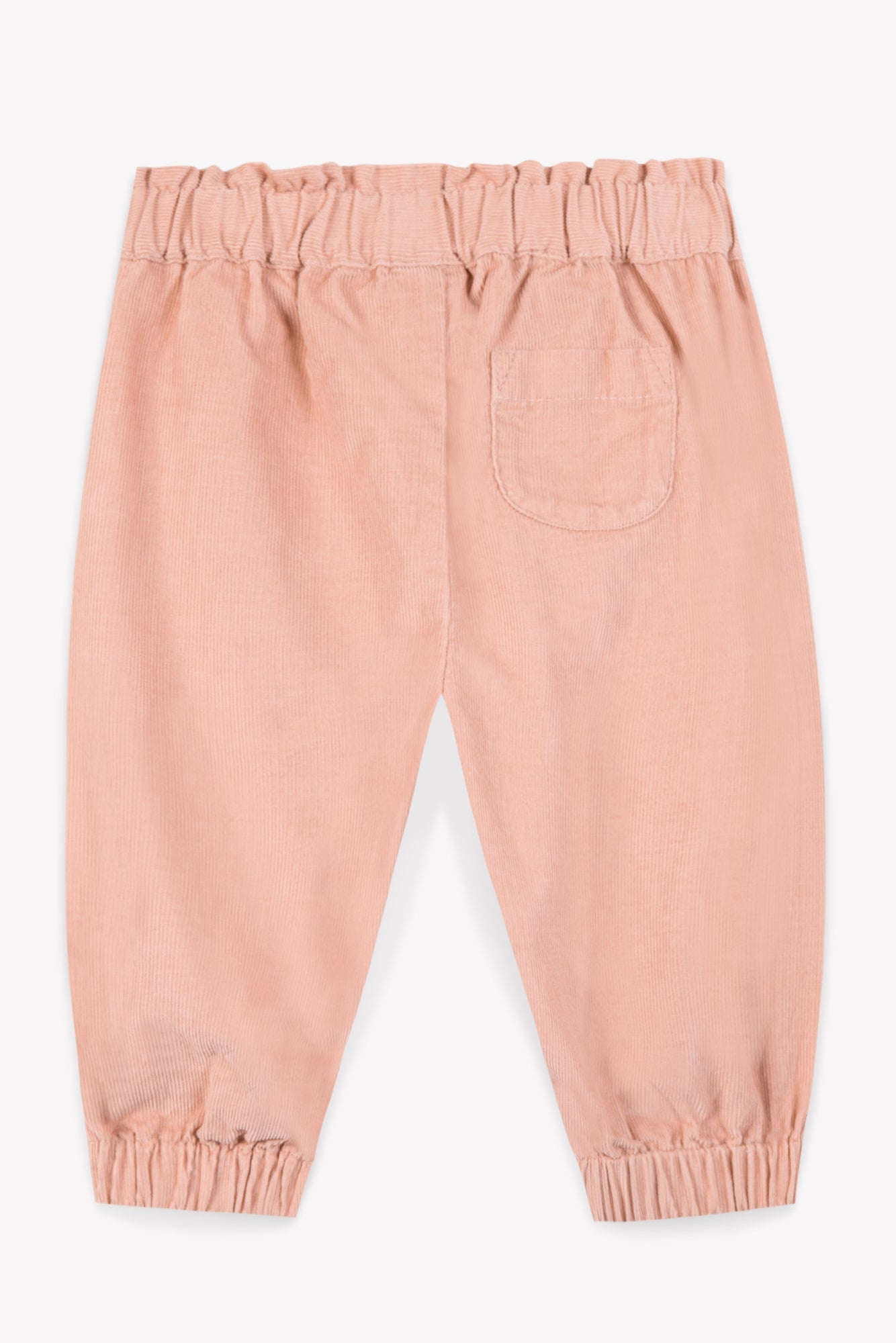 Pantalon - Biscotte En Velours Rose Clair