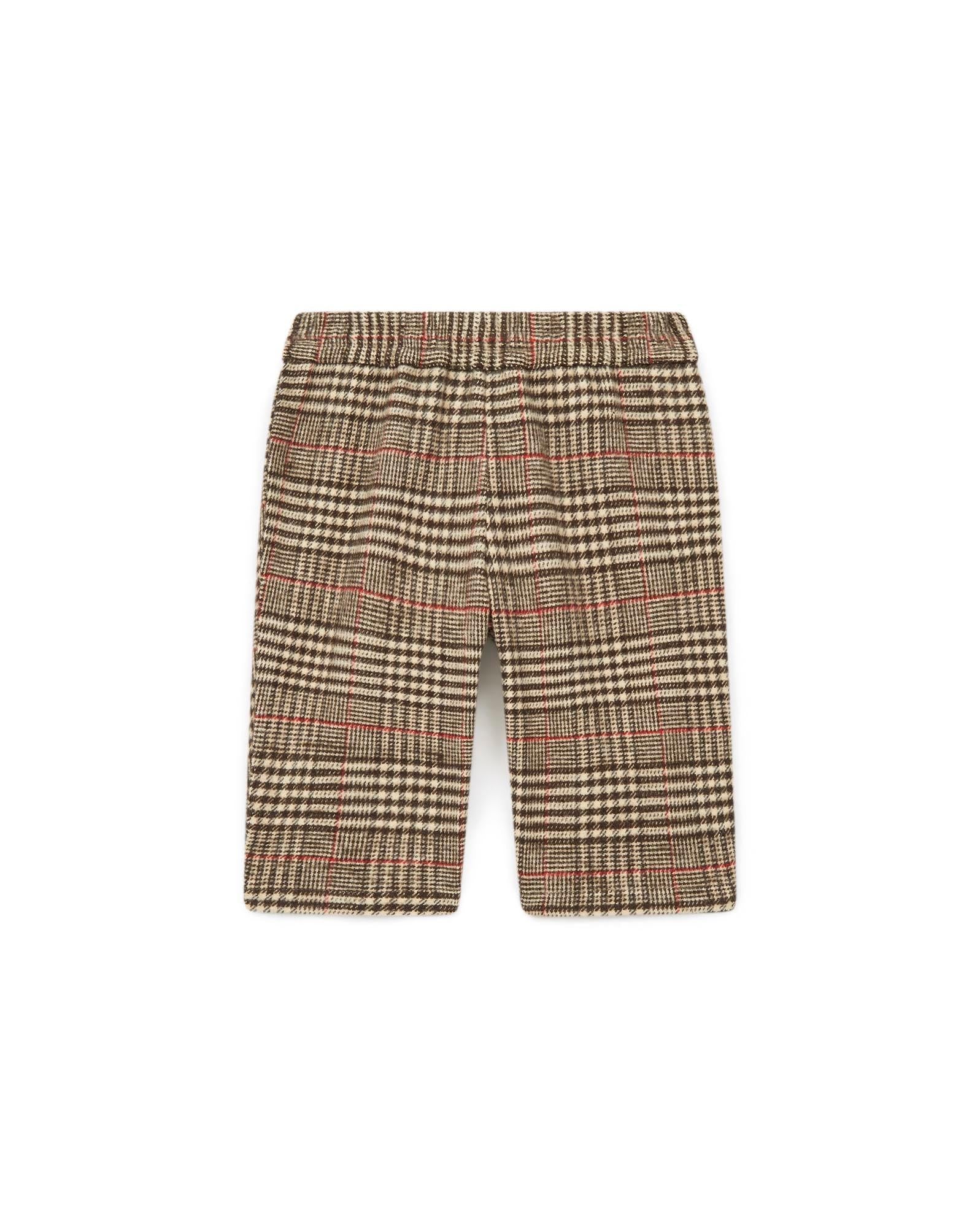 Pantalon - Gino Marron Bébé À Carreaux