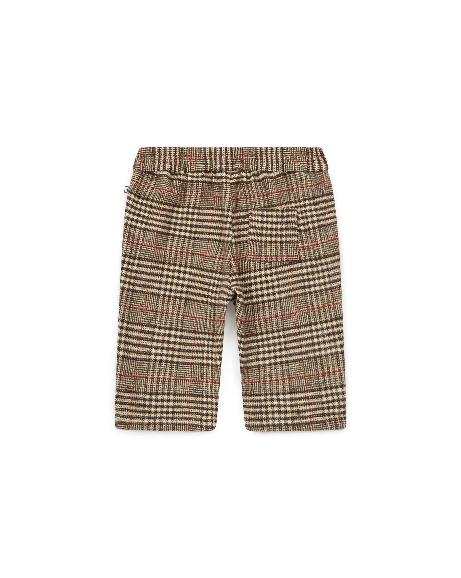 Pantalon - Gino Marron Bébé À Carreaux