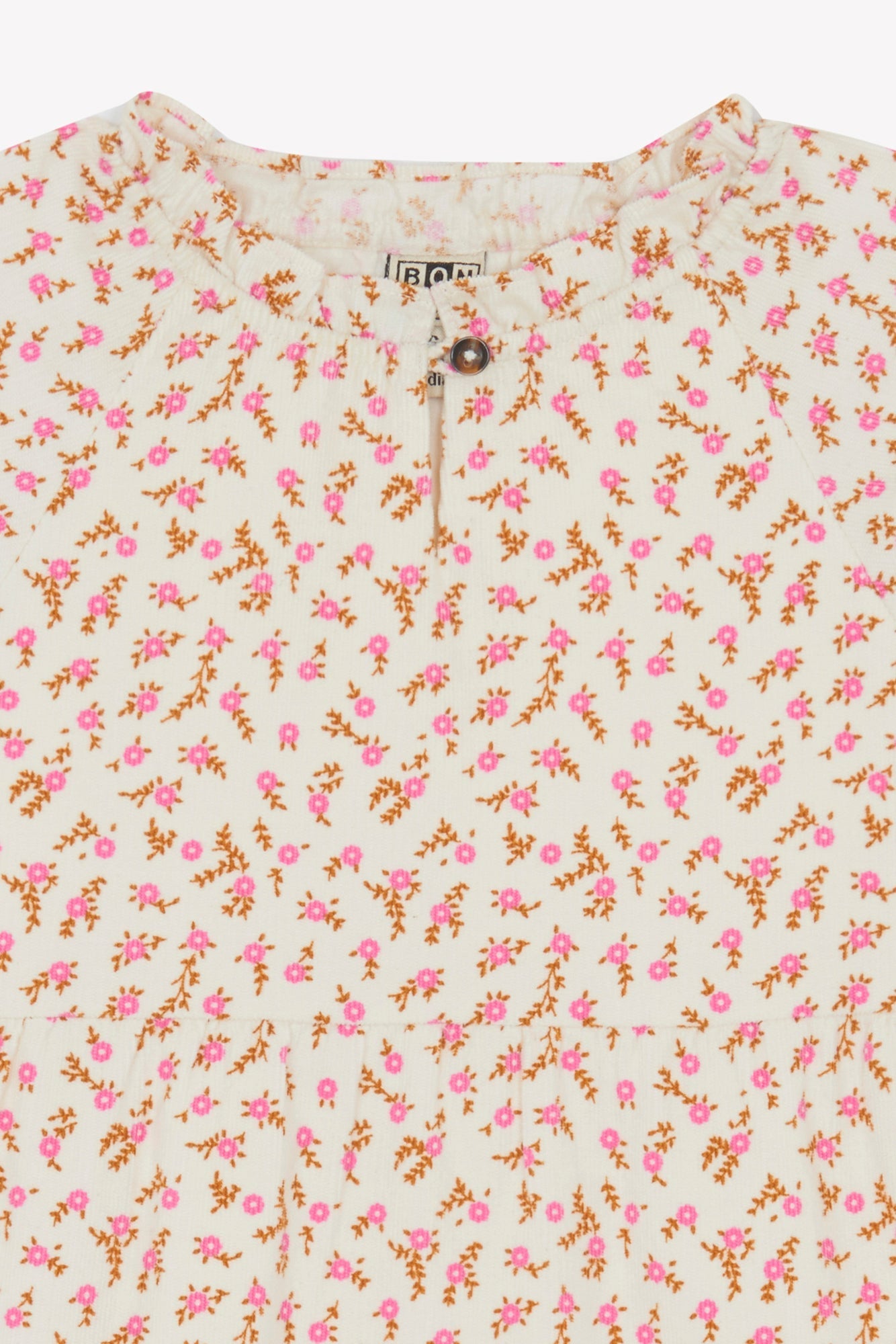 Robe - Jeli Imprimé Fleuri Rose