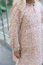 Robe - Jeli Imprimé Fleuri Rose