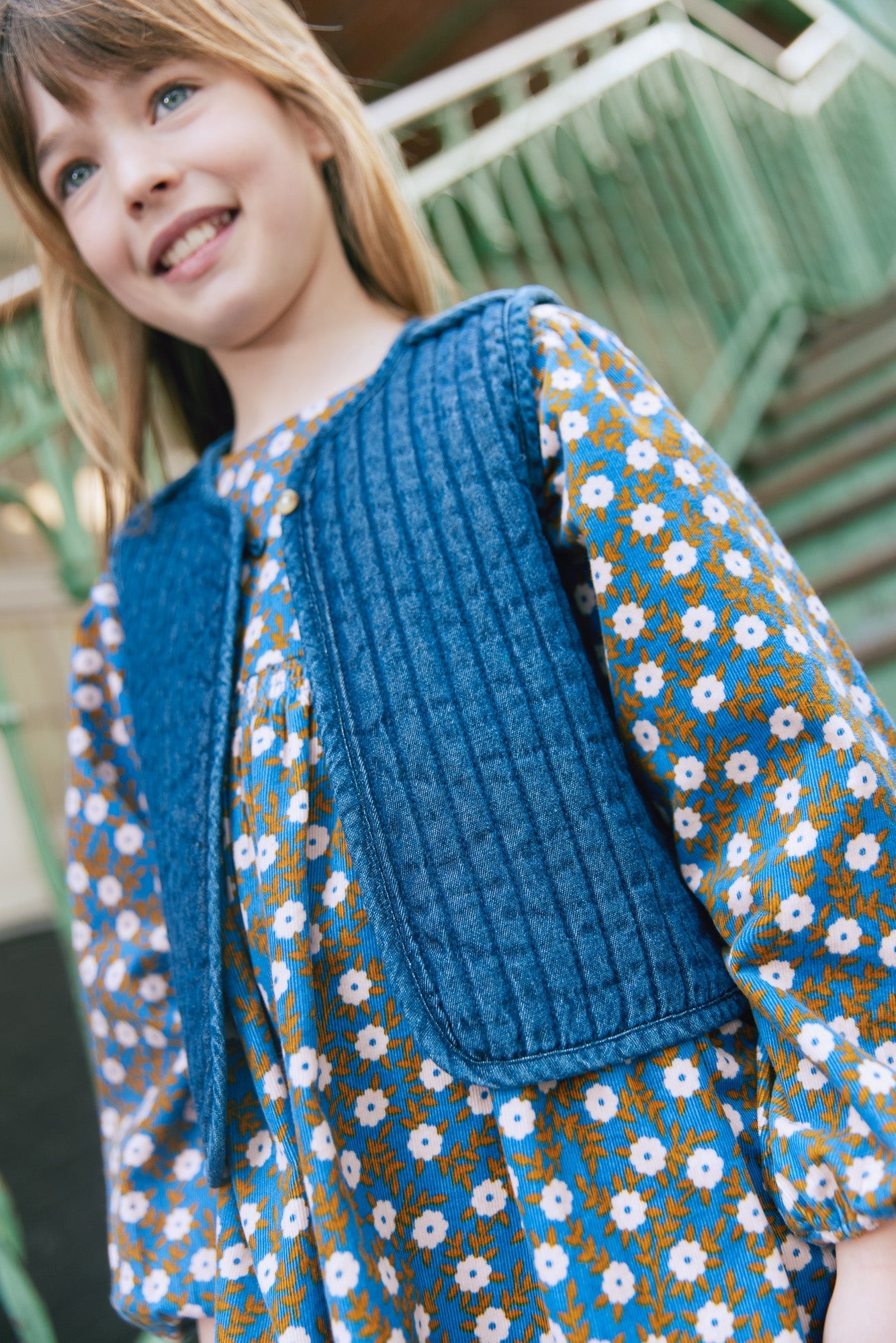 Robe - Jona Imprimé Fleuri Bleu