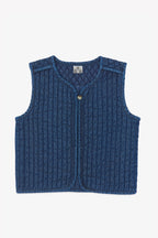 Gilet - Josefa Chambray Bleu Matelassé