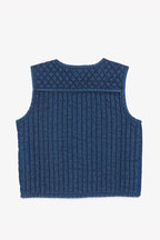 Gilet - Josefa Chambray Bleu Matelassé