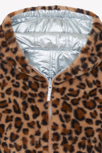 Veste - Forever Réversible Argent Et Léopard