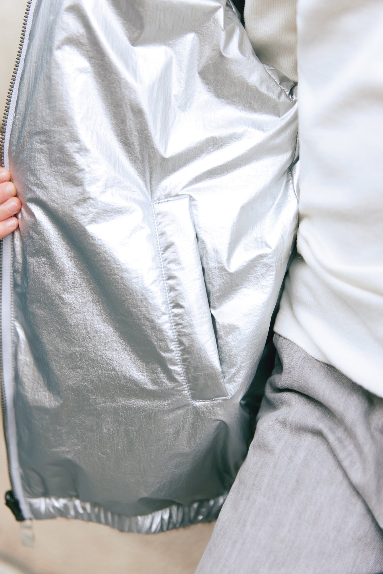 Veste - Forever Réversible Argent Et Léopard