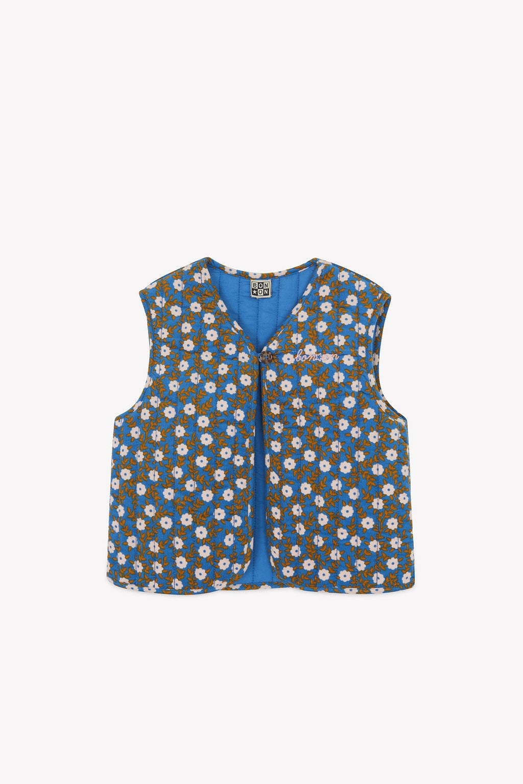Gilet - Betib Imprimé Foulfleur Bleu