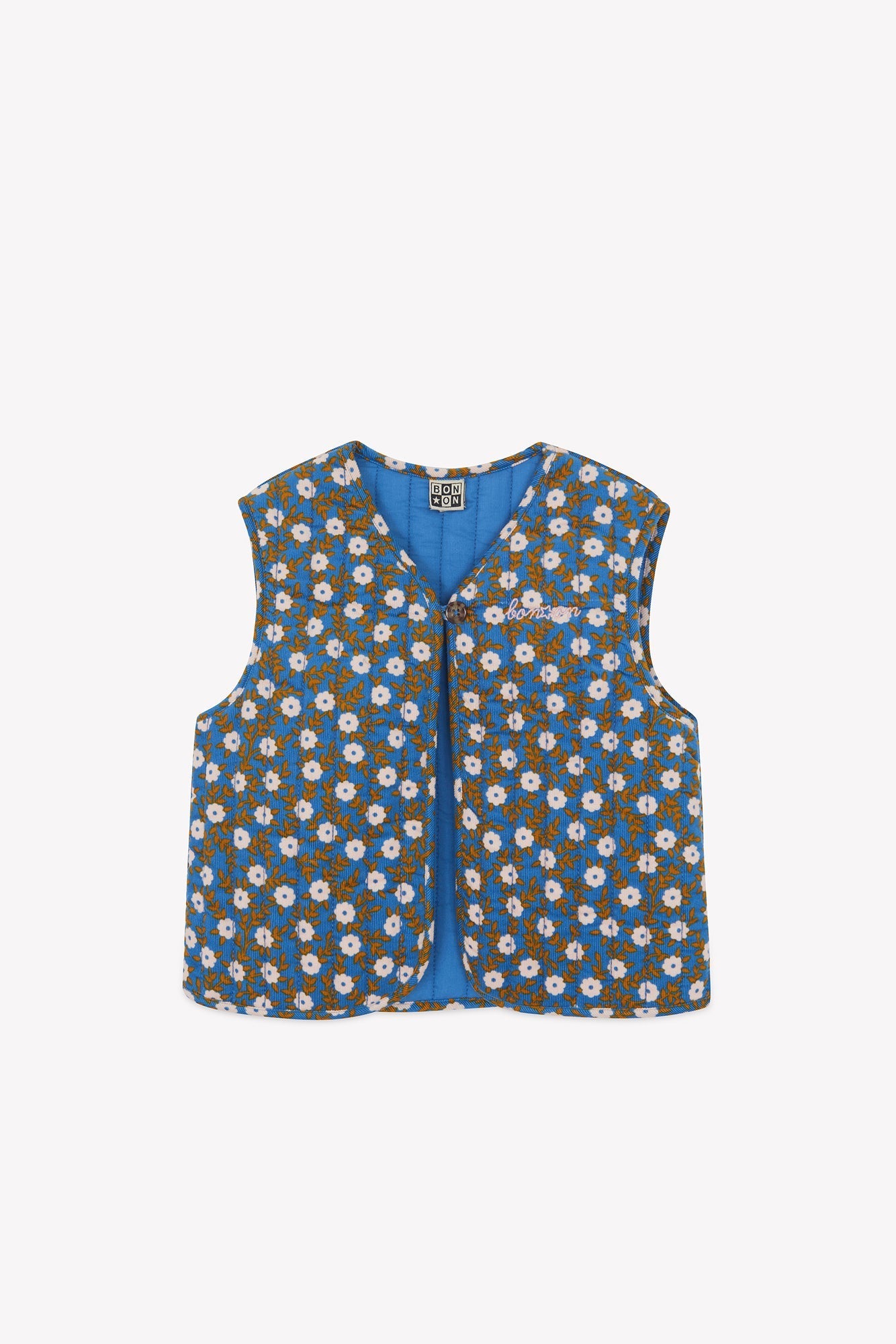 Gilet - Betib Imprimé Foulfleur Bleu
