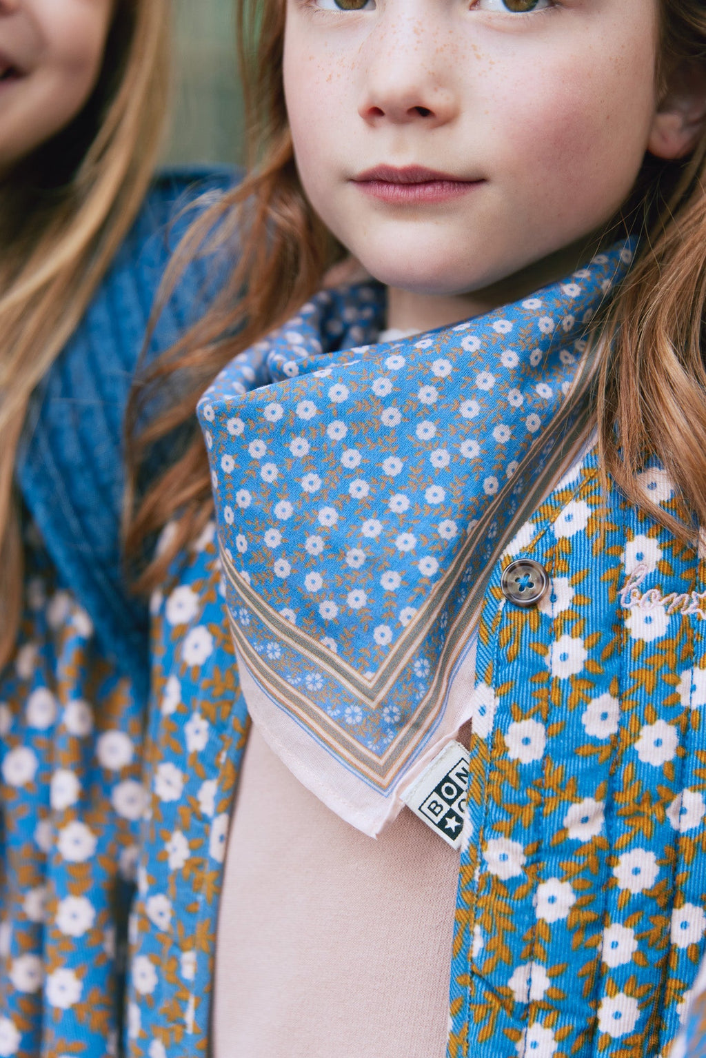 Gilet - Betib Imprimé Foulfleur Bleu