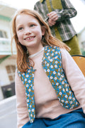 Gilet - Betib Imprimé Foulfleur Bleu