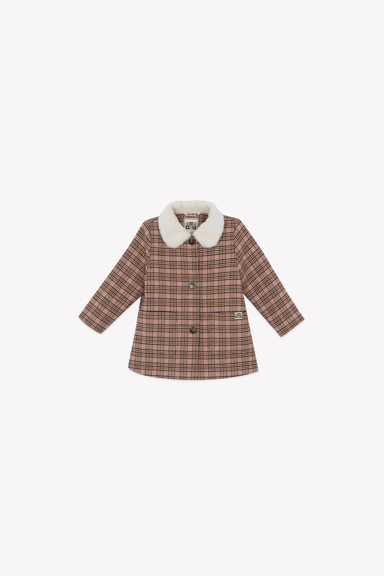 Manteau - Suzane À Carreaux Rose