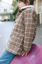 Manteau - Suzane À Carreaux Rose