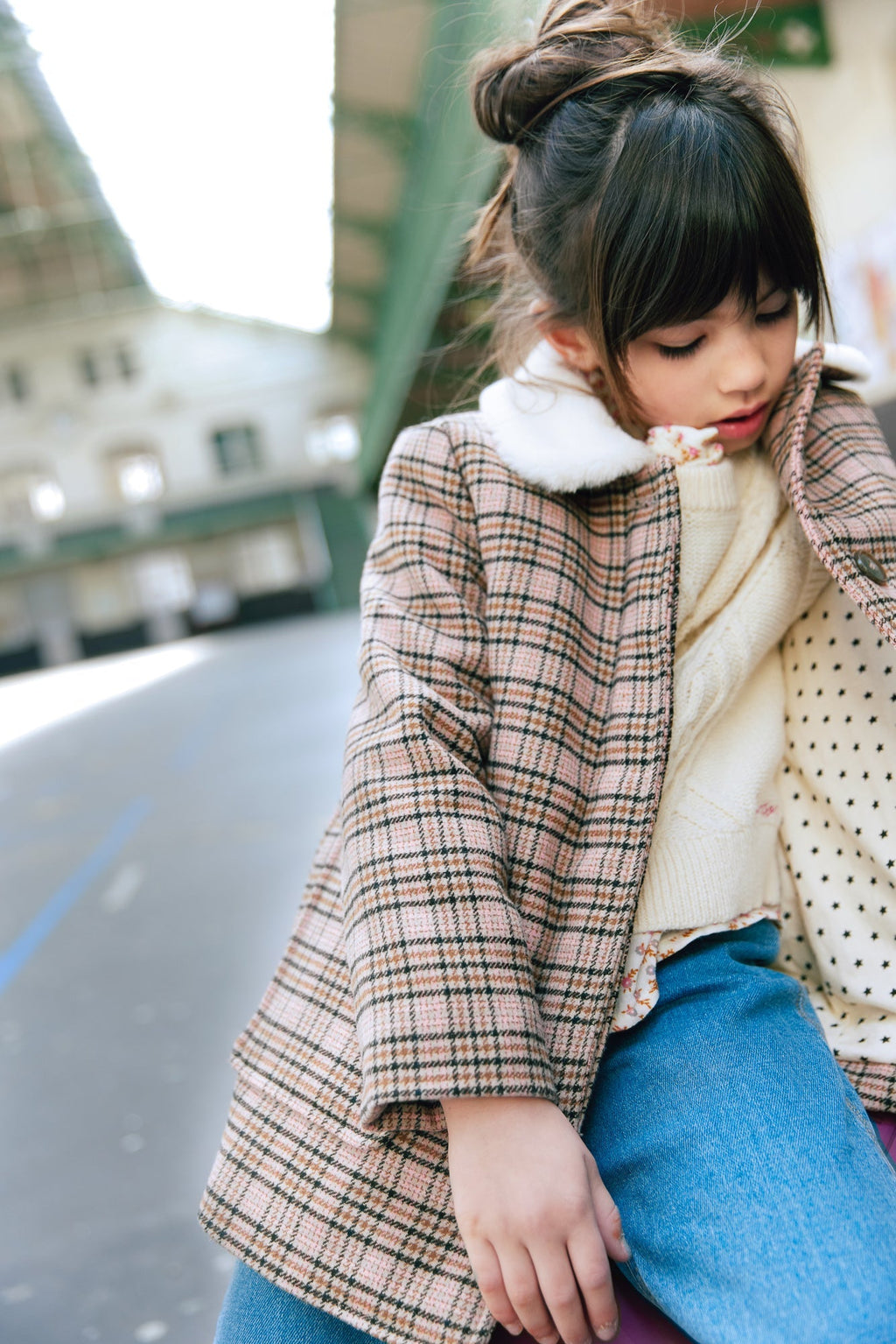 Manteau - Suzane À Carreaux Rose