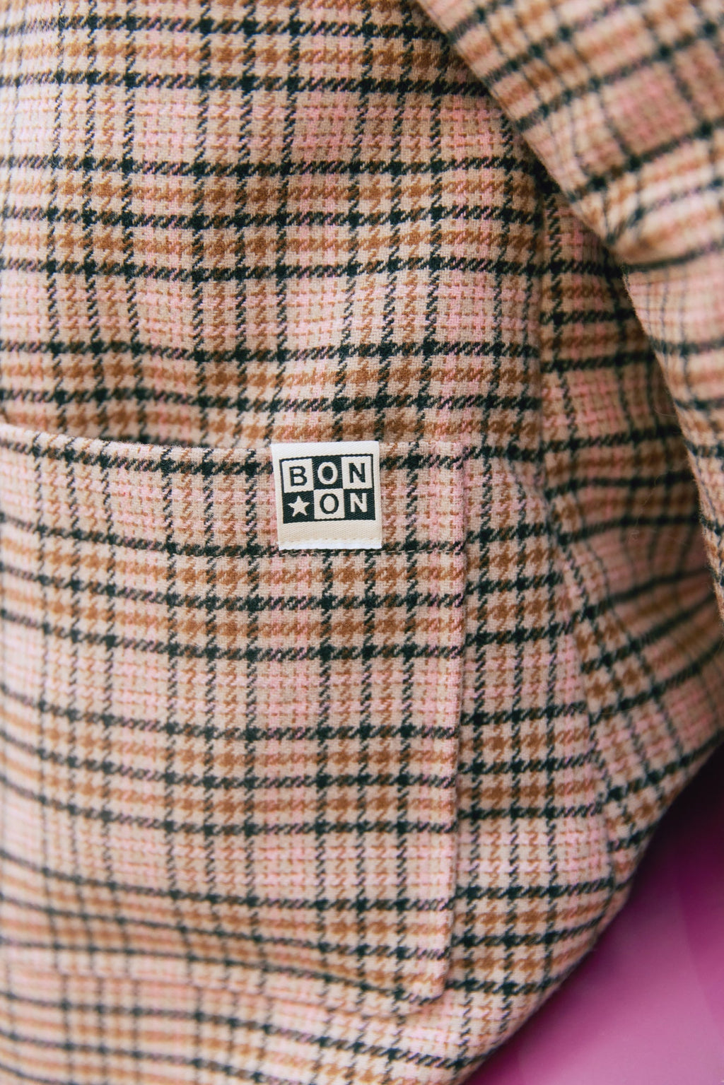 Manteau - Suzane À Carreaux Rose