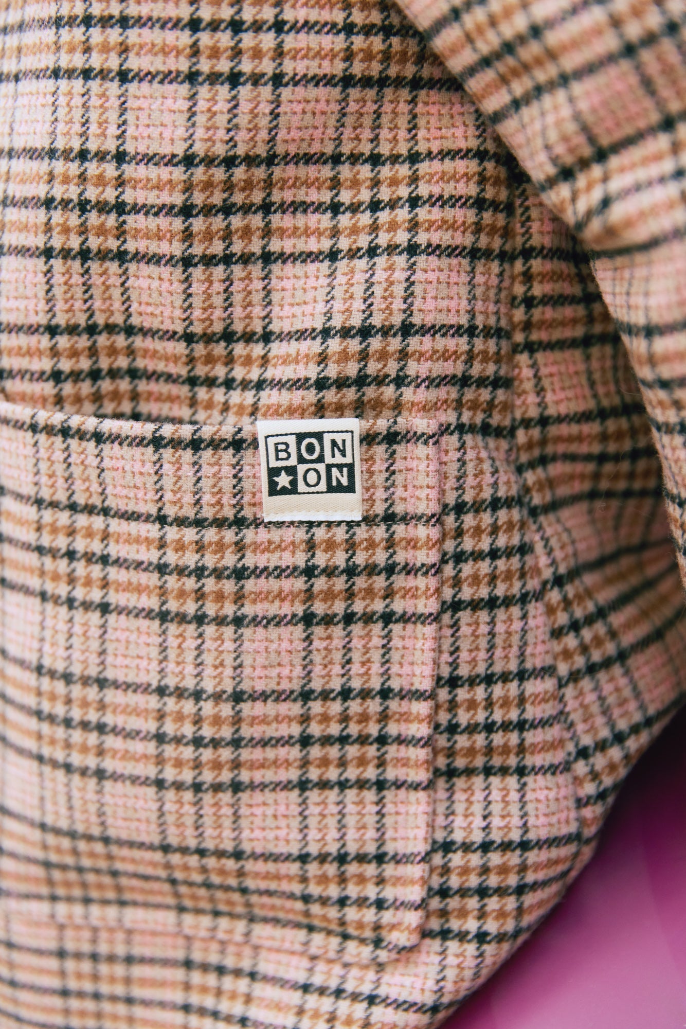 Manteau - Suzane À Carreaux Rose