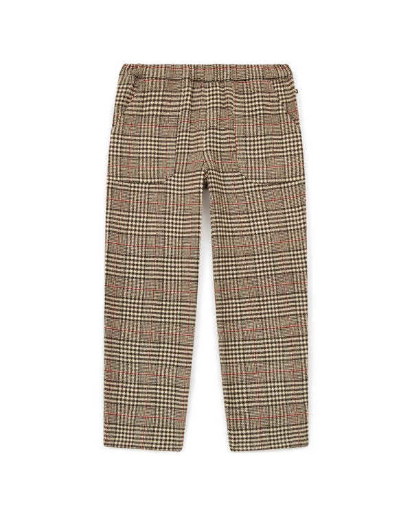 Pantalon - Batcha Marron Imprimé Carreau
