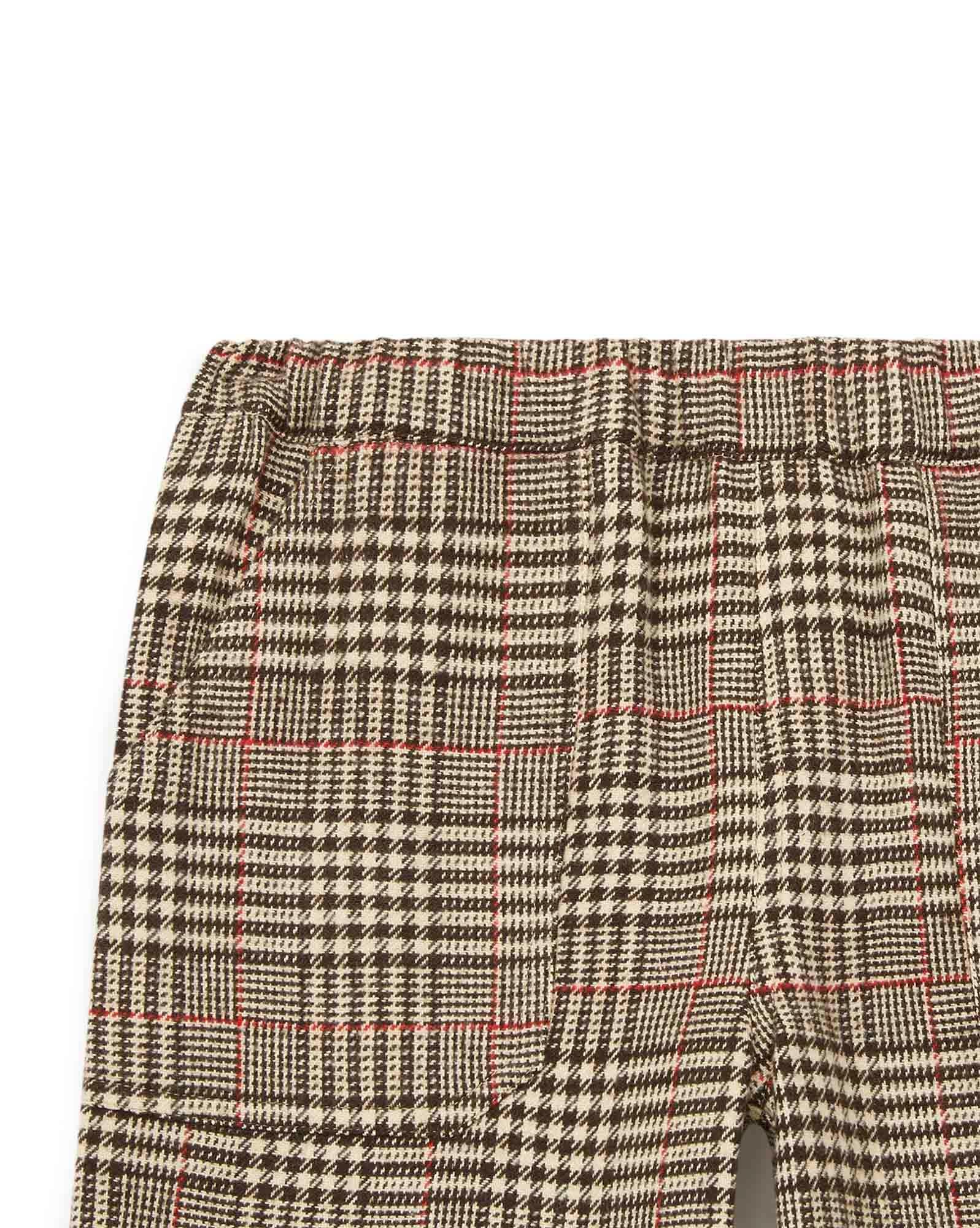 Pantalon - Batcha Marron Imprimé Carreau