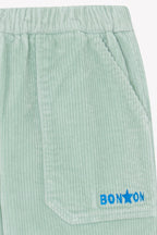 Pantalon - Batcha En Velours Vert Clair