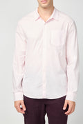 Chemise En Popeline Stretch Teintée Gmt - Pigment Rose - Homme
