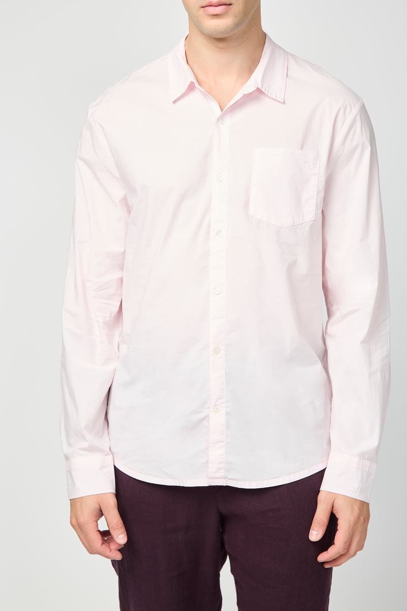 Chemise En Popeline Stretch Teintée Gmt - Pigment Rose - Homme