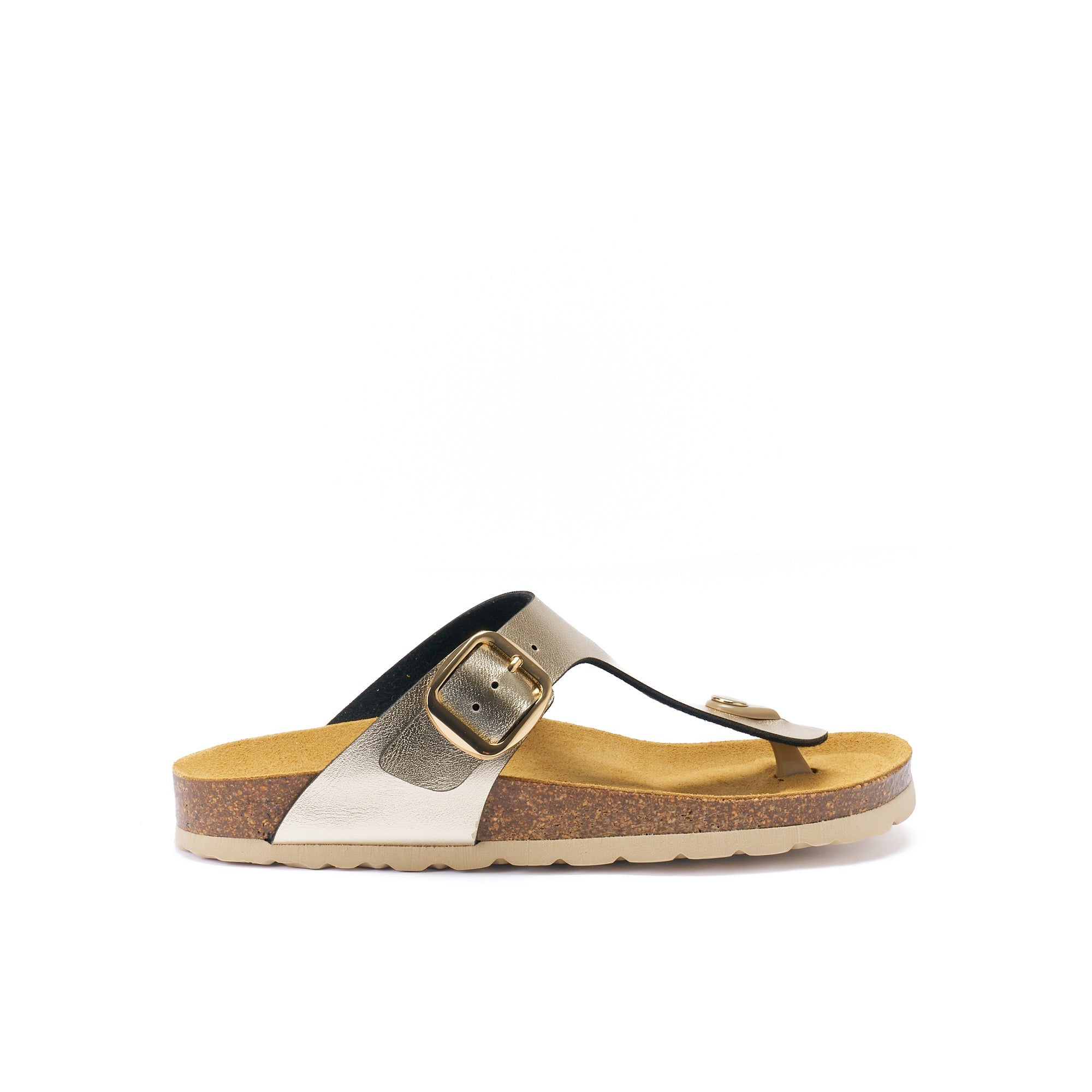 Tongs Blanca Big Buckle Champagne - Femme