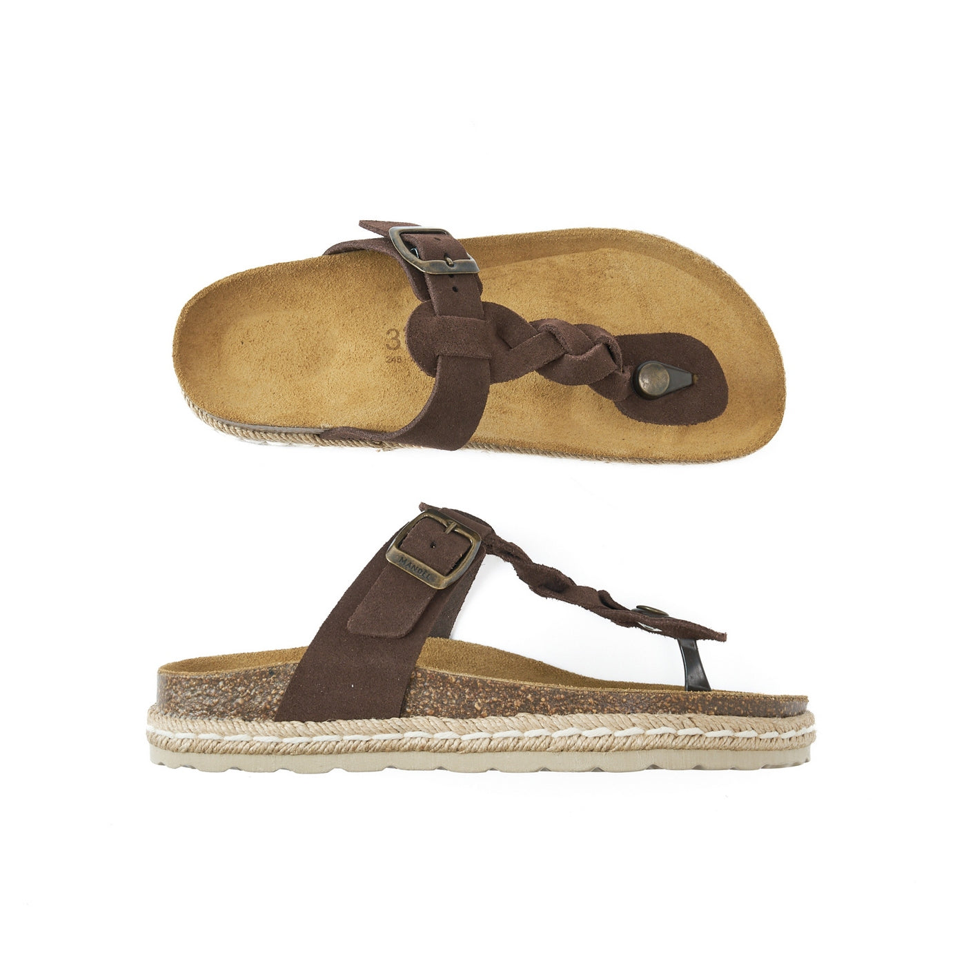 Tongs Luna - Dark Brown - Femme