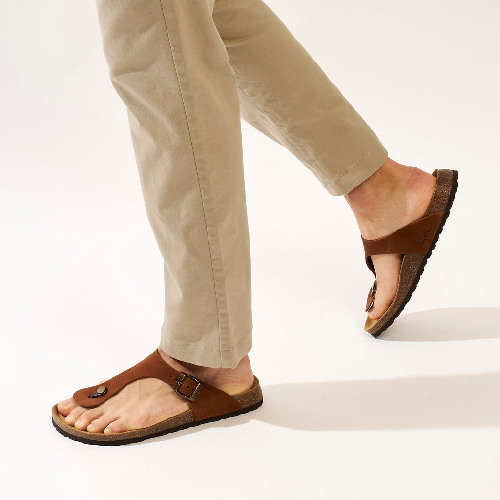 Tongs David Suede Chestnuts - Homme