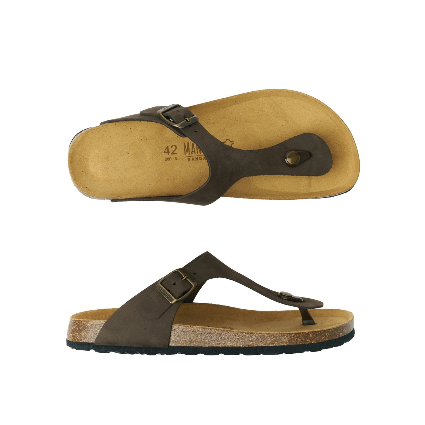 Tongs David - Dark Brown - Homme