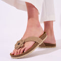 Tongs Lene - Taupe - Femme