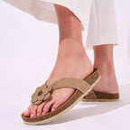 Tongs Lene - Taupe - Femme