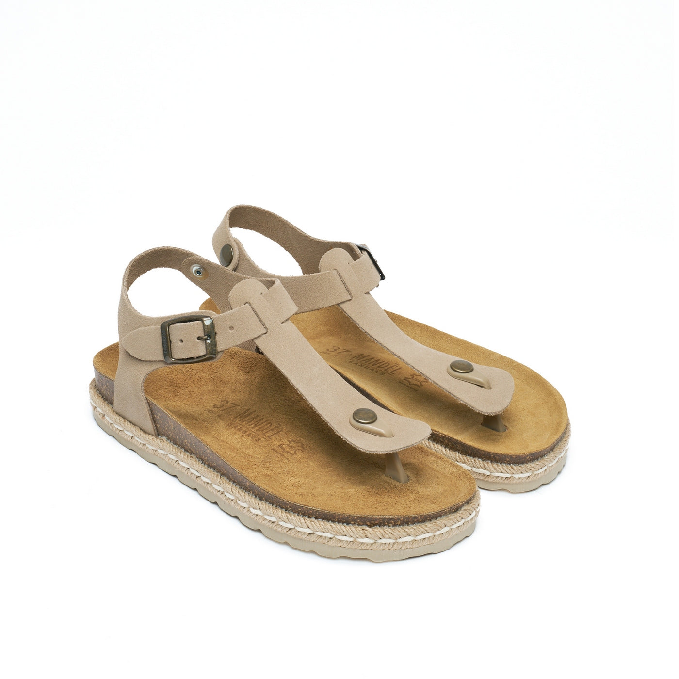 Tongs Leon - Taupe - Femme