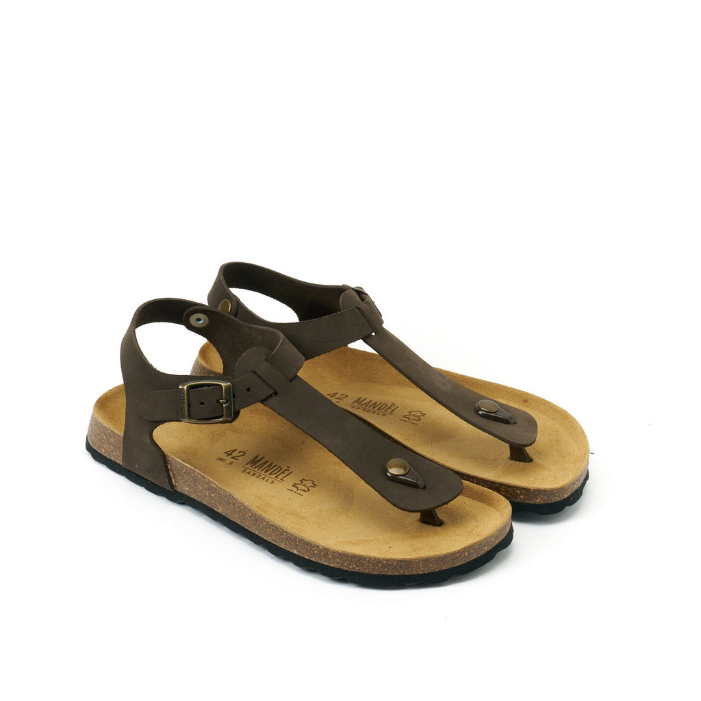 Tongs Leon - Dark Brown - Homme